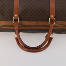 CELINE Macadam Boston Bag PVC Leather Brown Gold Tone Auth 201260A-7