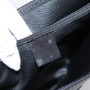 CELINE Macadam Canvas Hand Bag PVC Leather Black Gold Auth 201262V-8