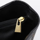 CELINE Macadam Canvas Hand Bag PVC Leather Black Gold Auth 201262V-22
