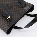 CELINE Macadam Canvas Hand Bag PVC Leather Black Gold Auth 201262V-6