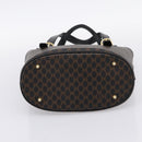 CELINE Macadam Canvas Hand Bag PVC Leather Black Gold Auth 201262V-5