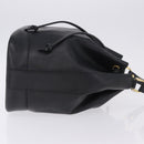 Burberrys Shoulder Bag Leather Black Gold Tone Auth 201263A-3