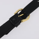 Burberrys Shoulder Bag Leather Black Gold Tone Auth 201263A-8
