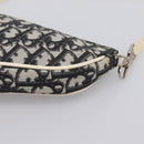 Christian Dior Trotter Saddle Accessory Pouch PVC Black White Auth 201266V-10