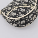 Christian Dior Trotter Saddle Accessory Pouch PVC Black White Auth 201266V-11