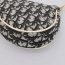 Christian Dior Trotter Saddle Accessory Pouch PVC Black White Auth 201266V-12