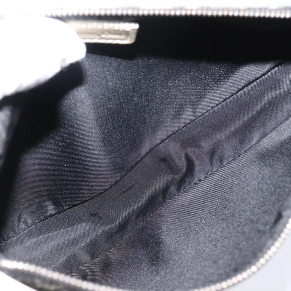 Christian Dior Trotter Saddle Accessory Pouch PVC Black White Auth 201266V