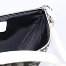 Christian Dior Trotter Saddle Accessory Pouch PVC Black White Auth 201266V-17