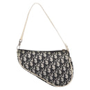 Christian Dior Trotter Saddle Accessory Pouch PVC Black White Auth 201266V-3