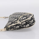 Christian Dior Trotter Saddle Accessory Pouch PVC Black White Auth 201266V-4