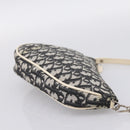 Christian Dior Trotter Saddle Accessory Pouch PVC Black White Auth 201266V-5
