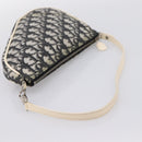 Christian Dior Trotter Saddle Accessory Pouch PVC Black White Auth 201266V-7