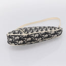 Christian Dior Trotter Saddle Accessory Pouch PVC Black White Auth 201266V-9