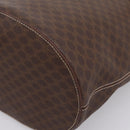 CELINE Macadam Canvas Tote Bag PVC Leather Brown Gold Auth 201267V-10