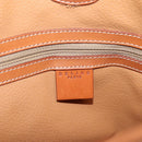 CELINE Macadam Canvas Tote Bag PVC Leather Brown Gold Auth 201267V-14