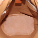 CELINE Macadam Canvas Tote Bag PVC Leather Brown Gold Auth 201267V-15