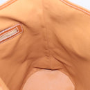 CELINE Macadam Canvas Tote Bag PVC Leather Brown Gold Auth 201267V-16