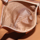 CELINE Macadam Canvas Tote Bag PVC Leather Brown Gold Auth 201267V-19