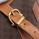 CELINE Macadam Canvas Tote Bag PVC Leather Brown Gold Auth 201267V-21