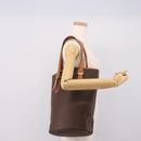 CELINE Macadam Canvas Tote Bag PVC Leather Brown Gold Auth 201267V-23