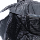 PRADA Shoulder Bag Nylon Black Silver Auth 201270-22