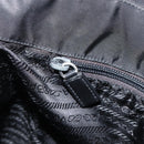 PRADA Shoulder Bag Nylon Black Silver Auth 201270-24