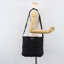 PRADA Shoulder Bag Nylon Black Silver Auth 201270-29