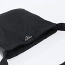 PRADA Shoulder Bag Nylon Black Silver Auth 201270-6