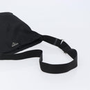 PRADA Shoulder Bag Nylon Black Silver Auth 201270-7
