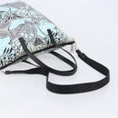 PRADA Tote Bag Nylon 2way Light Blue Silver Auth 201271A-10