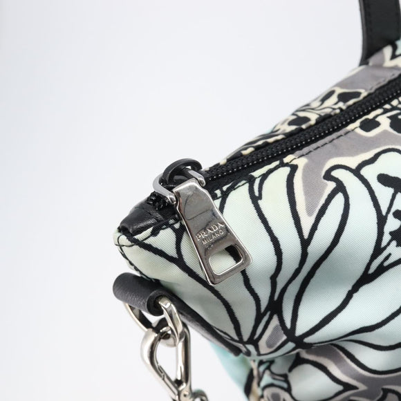 PRADA Tote Bag Nylon 2way Light Blue Silver Auth 201271A