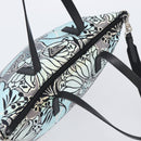 PRADA Tote Bag Nylon 2way Light Blue Silver Auth 201271A-7