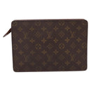 LOUIS VUITTON Monogram Pochette Homme Clutch Bag M51795 LV Auth 201275-2