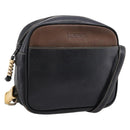 LOEWE Shoulder Bag Leather Black Gold Tone Auth 201277-1