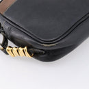 LOEWE Shoulder Bag Leather Black Gold Tone Auth 201277-14