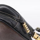 LOEWE Shoulder Bag Leather Black Gold Tone Auth 201277-10