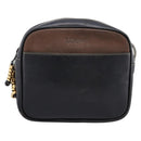 LOEWE Shoulder Bag Leather Black Gold Tone Auth 201277-13