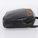 LOEWE Shoulder Bag Leather Black Gold Tone Auth 201277-4