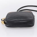 LOEWE Shoulder Bag Leather Black Gold Tone Auth 201277-5