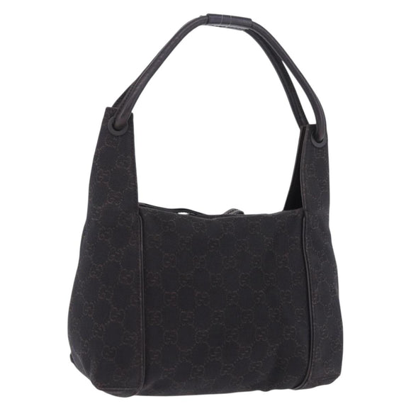 GUCCI GG Canvas Shoulder Bag Black 101333 Auth 201278A