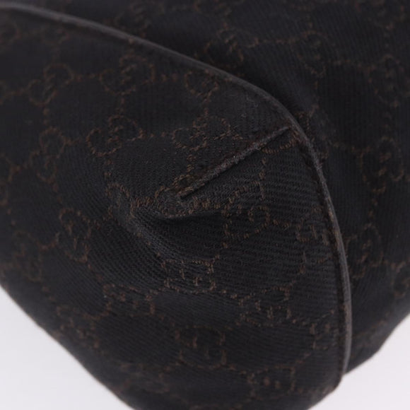 GUCCI GG Canvas Shoulder Bag Black 101333 Auth 201278A