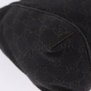 GUCCI GG Canvas Shoulder Bag Black 101333 Auth 201278A-12