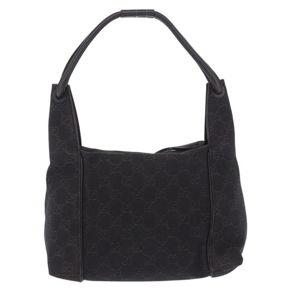 GUCCI GG Canvas Shoulder Bag Black 101333 Auth 201278A