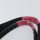 PRADA Canapa GM Hand Bag Canvas Black Pink Auth 201284-9