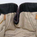 PRADA Canapa GM Hand Bag Canvas Black Pink Auth 201284-21