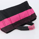 PRADA Canapa GM Hand Bag Canvas Black Pink Auth 201284-6