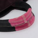 PRADA Canapa GM Hand Bag Canvas Black Pink Auth 201284-8