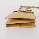 Chloe Fay Shoulder Bag Suede Beige Gold Tone Auth 201285-11
