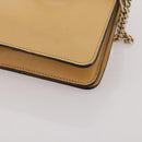 Chloe Fay Shoulder Bag Suede Beige Gold Tone Auth 201285-12