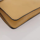 Chloe Fay Shoulder Bag Suede Beige Gold Tone Auth 201285-13